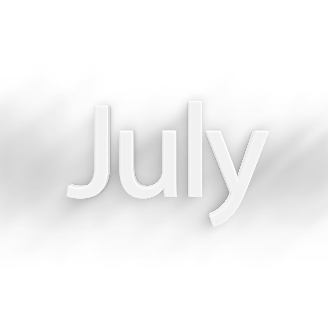 July png, word July png, July word png, July text png, July font png, word July text effects typography PNG transparent images